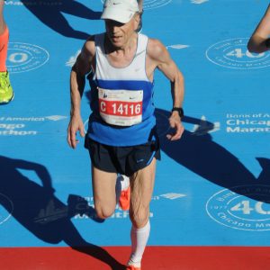 Dmytro Lebedev Chicago marathon finish